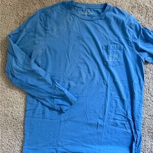 Vineyard Vines Men's Ocean Blue Long Sleeve Tee